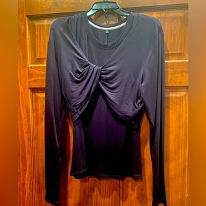 Cabi Tank Tee with long sleeve, half T, medium, black